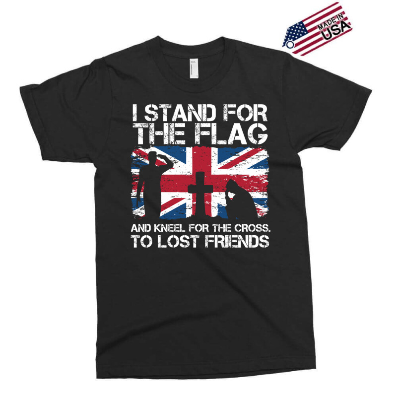 I Stand For The Flag And Kneel For The Cross To Lost Friends Union Jac Exclusive T-shirt by AsopArt | Artistshot