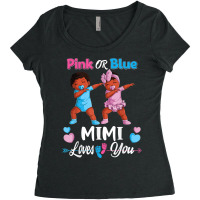 Pink Or Blue Mimi Loves You Black Baby Gender Reve Women's Triblend Scoop T-shirt | Artistshot