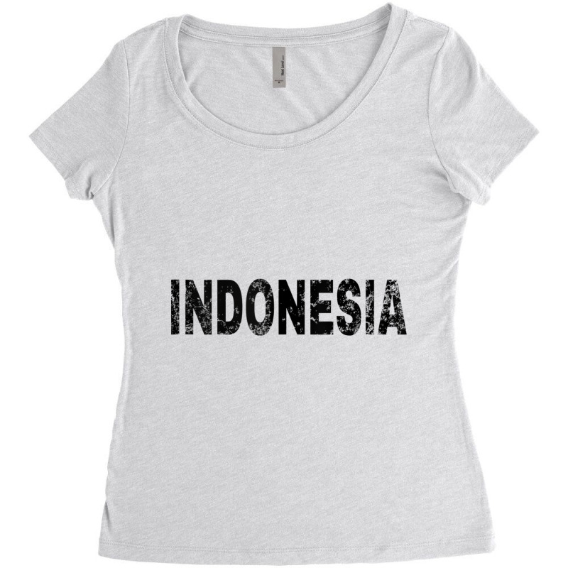 Vintage Indonesia Black Text Apparel Tank Top Women's Triblend Scoop T-shirt by heffopance | Artistshot