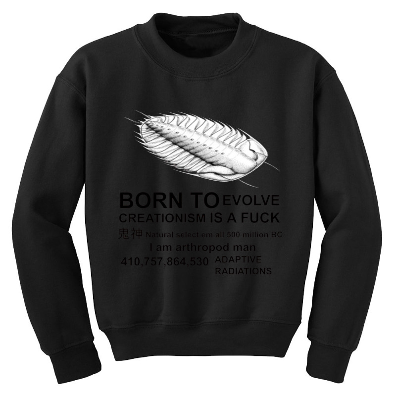 Born To Evolve Creationism Youth Sweatshirt by adarandella | Artistshot