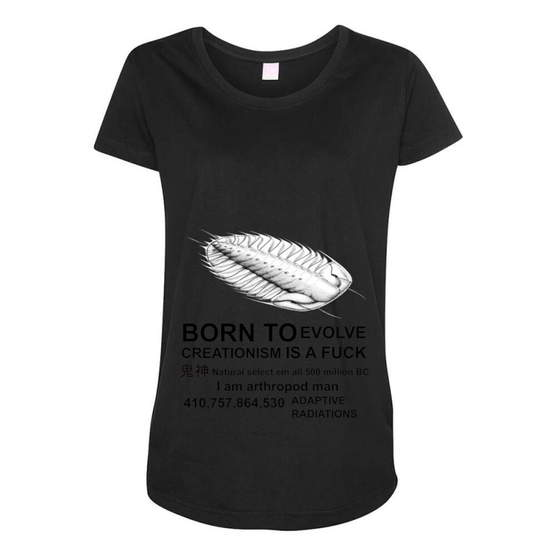 Born To Evolve Creationism Maternity Scoop Neck T-shirt by adarandella | Artistshot