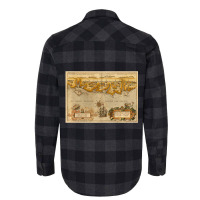 Vintage Isle Of Wight And English Coast Map (1588) Flannel Shirt | Artistshot