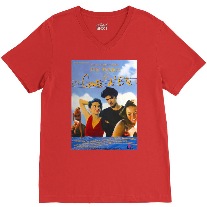 A Summer's Tale French Poster V-neck Tee | Artistshot