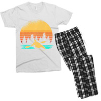 Vintage Lake And Canoe Premium T Shirt Men's T-shirt Pajama Set | Artistshot