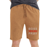 Boss Women Pray Bling Rhinestone Funny Christian F Vintage Short | Artistshot