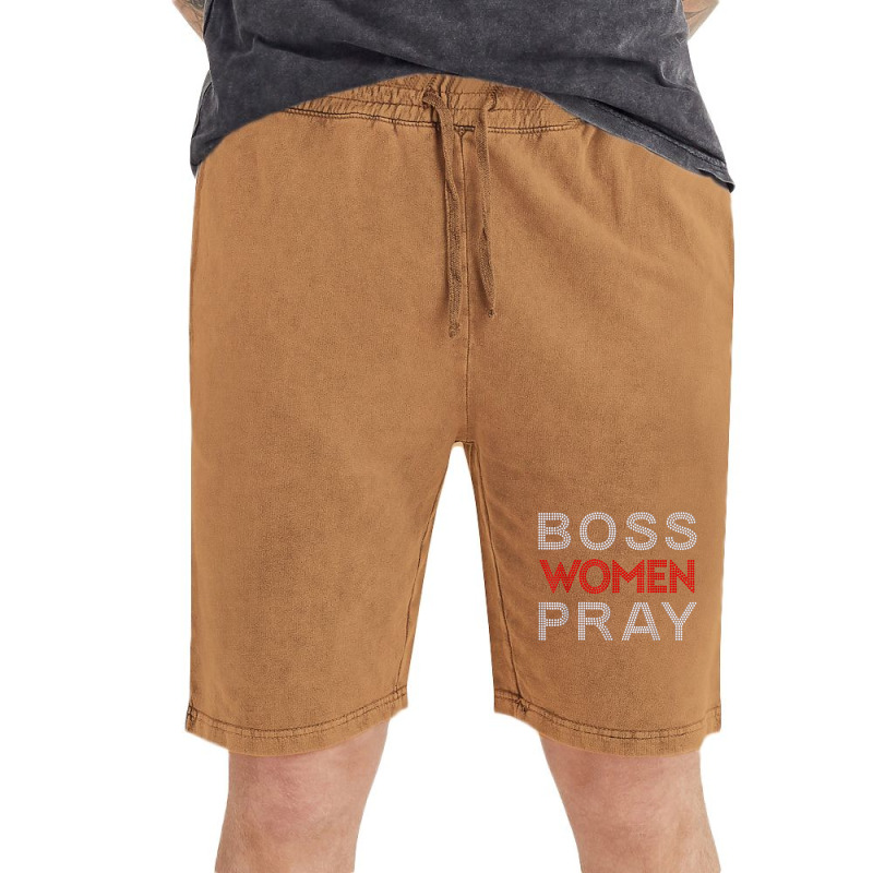 Boss Women Pray Bling Rhinestone Funny Christian F Vintage Short by scrabeck | Artistshot