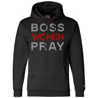 Boss Women Pray Bling Rhinestone Funny Christian F Champion Hoodie | Artistshot