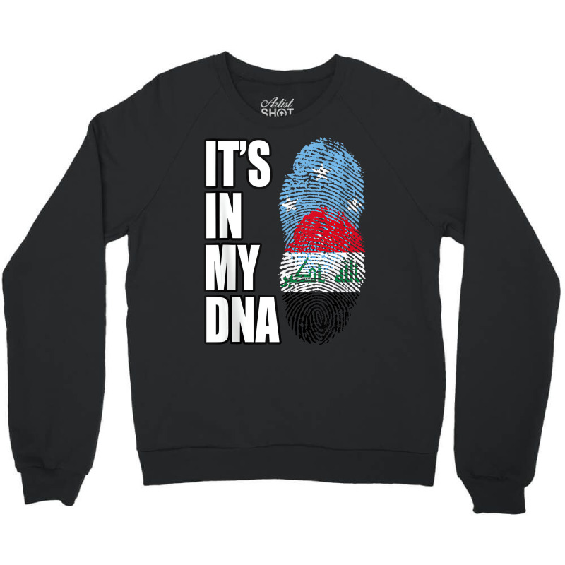 Iraqi And Micronesian Mix Dna Heritage Flag Tank T Crewneck Sweatshirt by ravand | Artistshot