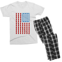 Usa Beer Pong Champ Funny Men's T-shirt Pajama Set | Artistshot