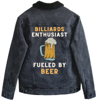 Billiards Enthusiast Beer Unisex Sherpa-lined Denim Jacket | Artistshot