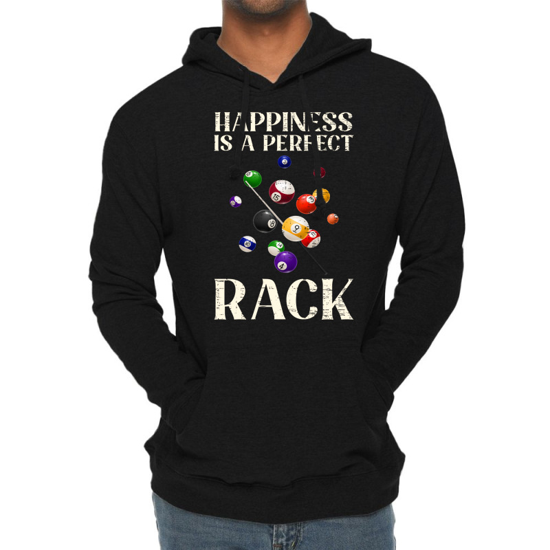 Happiness Is A Perfect Rack Billiards (2) Lightweight Hoodie | Artistshot