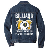 Funny Billiards Saying Design (2) Men Denim Jacket | Artistshot