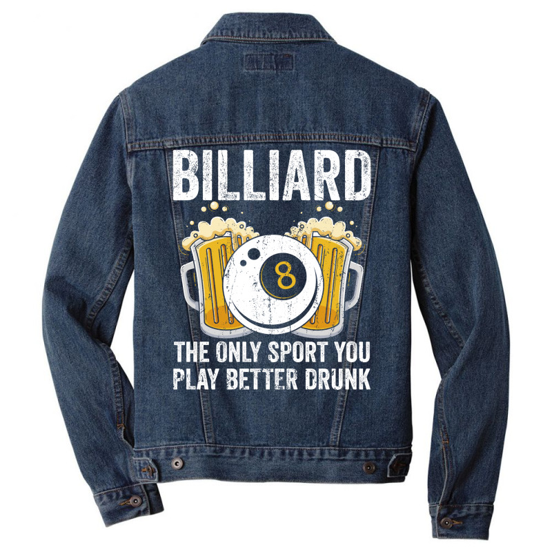 Funny Billiards Saying Design (2) Men Denim Jacket | Artistshot