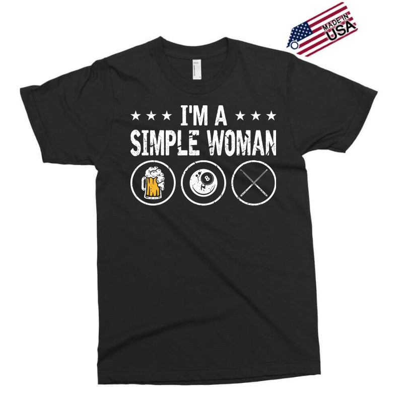 Im A Simple Woman 8 Ball Pool Cue Billiards Exclusive T-shirt | Artistshot