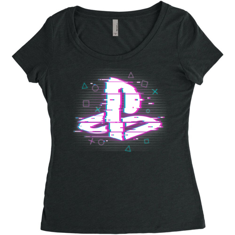 Glitch Station Women's Triblend Scoop T-shirt by labididzsinae | Artistshot