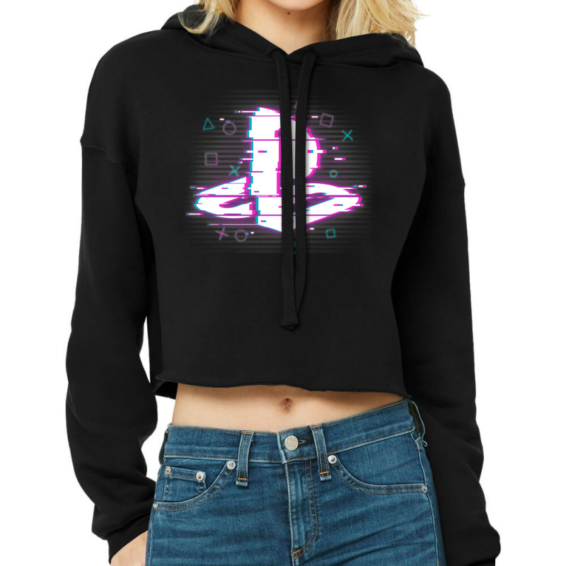 Glitch Station Cropped Hoodie by labididzsinae | Artistshot