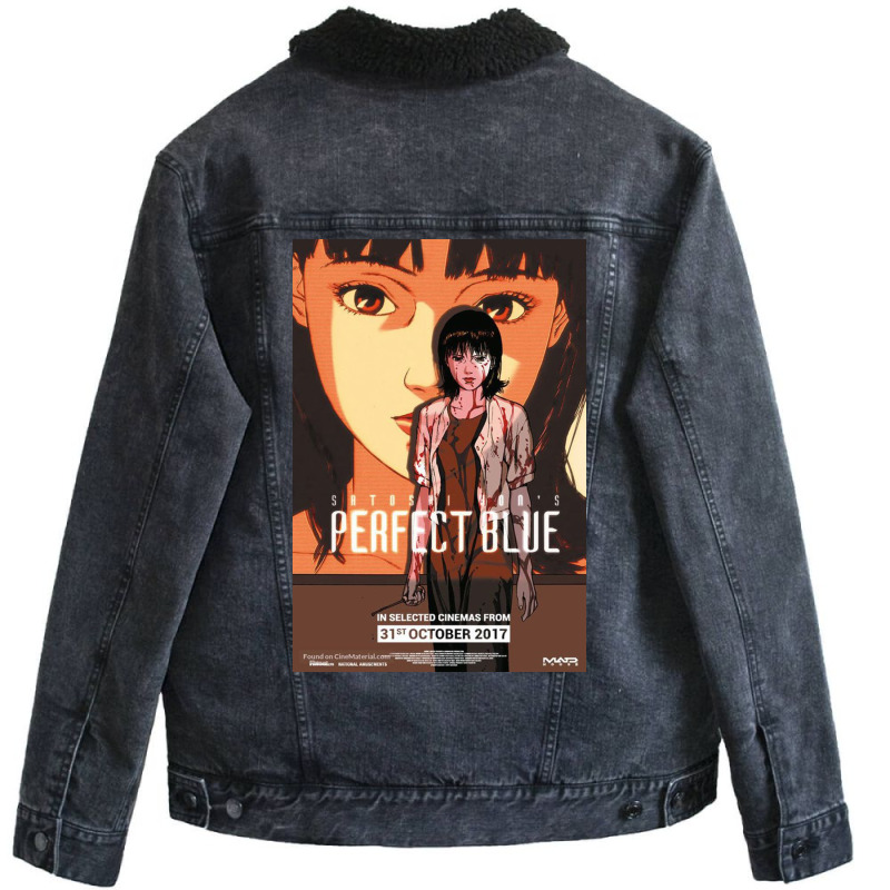 Perfect Blue Unisex Sherpa-Lined Denim Jacket by loraineseria | Artistshot