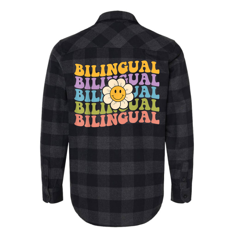 Retro Groovy Bilingual Teachers Back To School Bil Flannel Shirt by hausch | Artistshot