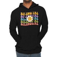 Retro Groovy Bilingual Teachers Back To School Bil Lightweight Hoodie | Artistshot