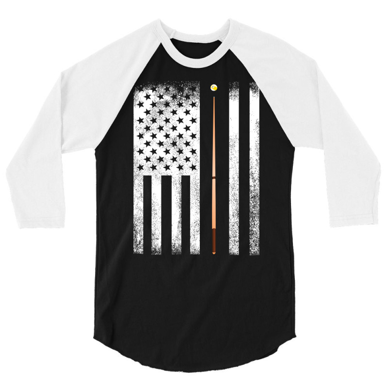 Billiards   Billiards Usa Flag 3/4 Sleeve Shirt | Artistshot