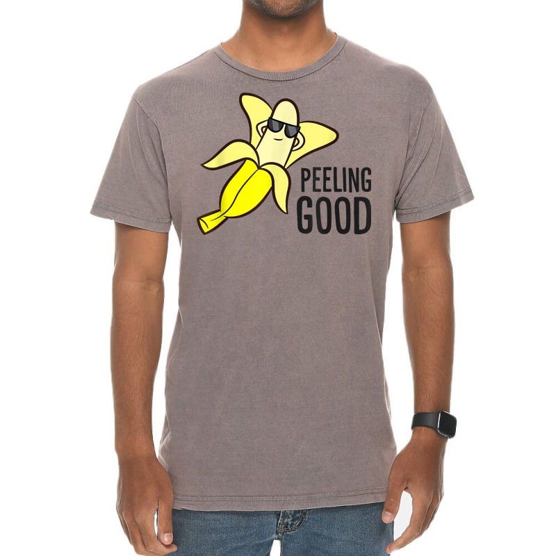 Banana Peeling Good Banana With Sunglasses Love Ba Vintage T-Shirt by sudhirka | Artistshot