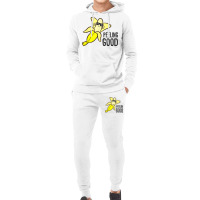 Banana Peeling Good Banana With Sunglasses Love Ba Hoodie & Jogger Set | Artistshot