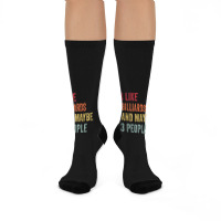 I Like Billiards & Maybe 3 People Billiards Lovers Crew Socks | Artistshot