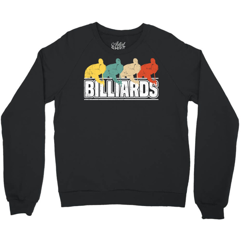 Billiards Pool Vintage Retro Billiards Player Crewneck Sweatshirt | Artistshot