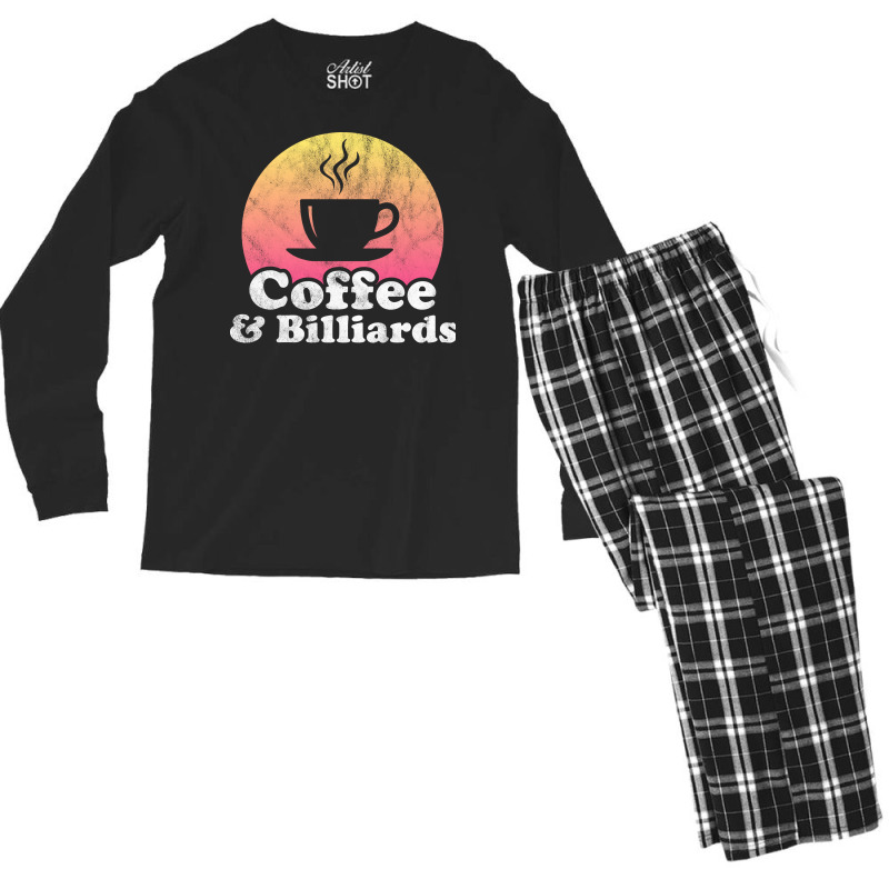 Coffee And Billiards Men's Long Sleeve Pajama Set | Artistshot