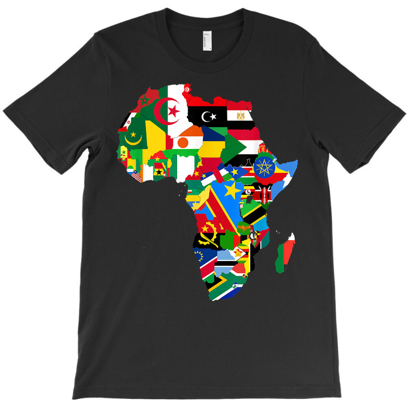 African Pride   Map Of African Continent With Flag T-shirt | Artistshot