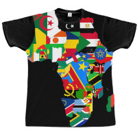 African Pride   Map Of African Continent With Flag Graphic T-shirt | Artistshot