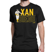 Xander Bogaerts   Xan Diego Swing   San Diego Base Classic T-shirt | Artistshot