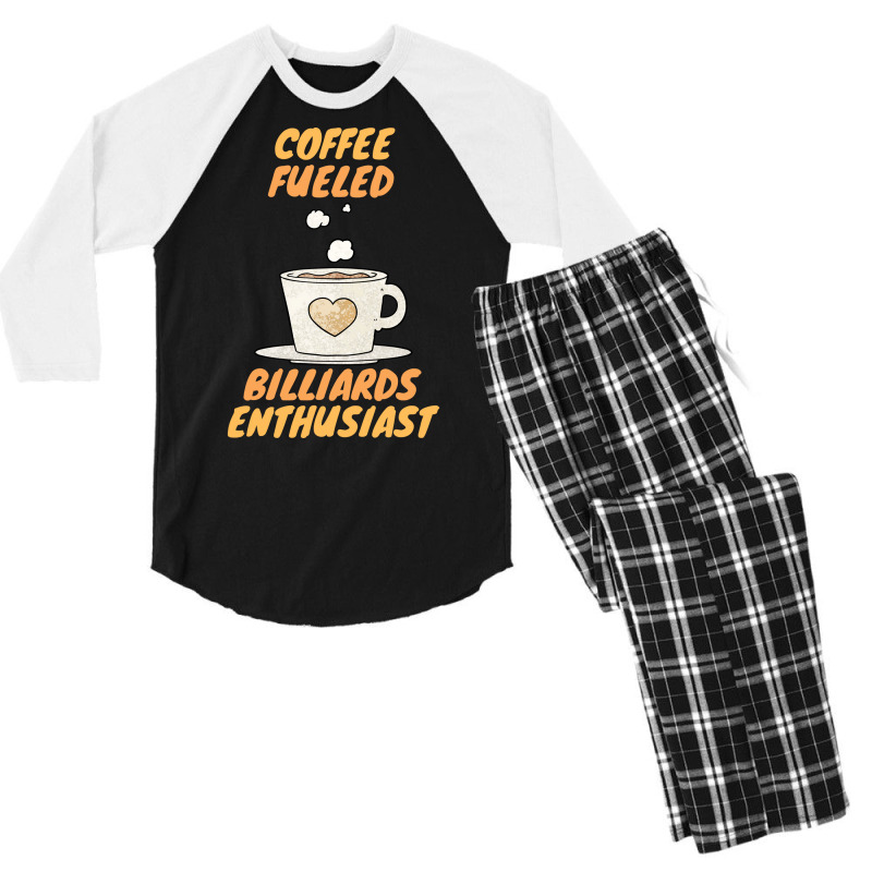 Coffee Fueled Billiards Enthusiast Men's 3/4 Sleeve Pajama Set | Artistshot