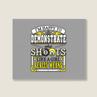 Funny Billiards What Shoots Like A Girl Means Landscape Canvas Print | Artistshot