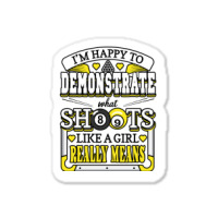 Funny Billiards What Shoots Like A Girl Means Sticker | Artistshot