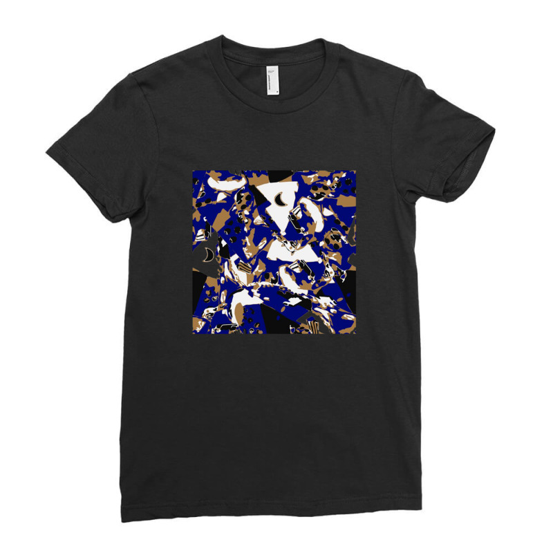 Flock Of Beautiful Birds Birds On A Fanta Funny Stylestic Sky Watercol Ladies Fitted T-Shirt by agus03 | Artistshot