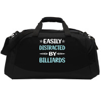 Funny Easily Distracted By Billiards Active Duffel | Artistshot