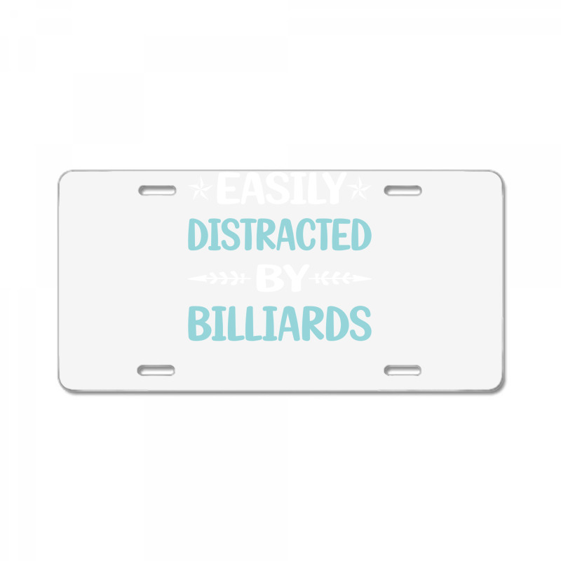 Funny Easily Distracted By Billiards License Plate | Artistshot