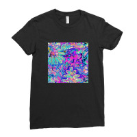 Flock Of Beautiful Birds Birds On A Fantastic Sky Watercolor Illustrat Ladies Fitted T-shirt | Artistshot