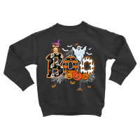 Boo Creepy Owl Pumpkin Ghost Funny Halloween Costu Toddler Sweatshirt | Artistshot