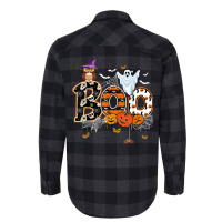 Boo Creepy Owl Pumpkin Ghost Funny Halloween Costu Flannel Shirt | Artistshot