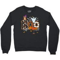 Boo Creepy Owl Pumpkin Ghost Funny Halloween Costu Crewneck Sweatshirt | Artistshot