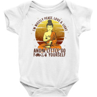 I'm Mostly Peace Love And Light And A Little Go Yoga Funny Quote Medit Baby Bodysuit | Artistshot