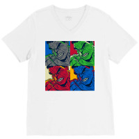 Angry Pop V-neck Tee | Artistshot