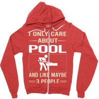 Funny 3 People Pool Zipper Hoodie | Artistshot