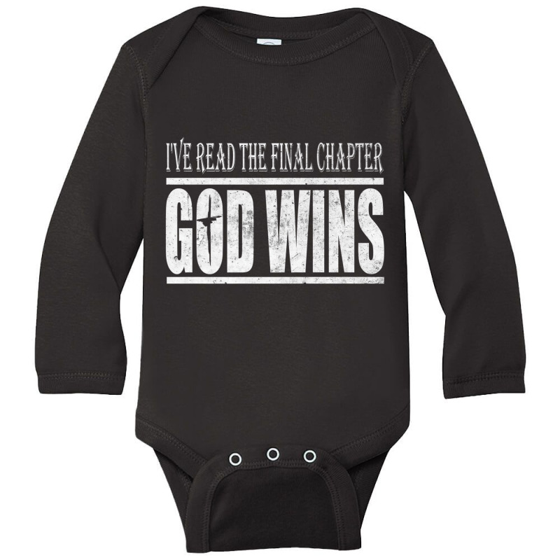 I've Read The Final Chapter God Wins Christian Pre Long Sleeve Baby Bodysuit by ravand | Artistshot