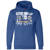 Leveling Up To Big Sister Cute Gamer Kids New Sibl Champion Hoodie | Artistshot