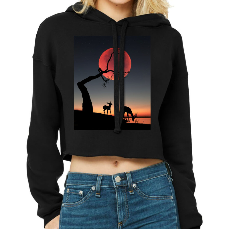 Fullmoon Cropped Hoodie | Artistshot