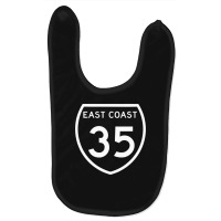 Highway 35 East Coast Baby Bibs | Artistshot