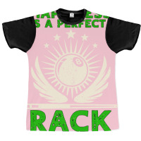 Happiness Is A Perfect Rack Billiards Graphic T-shirt | Artistshot